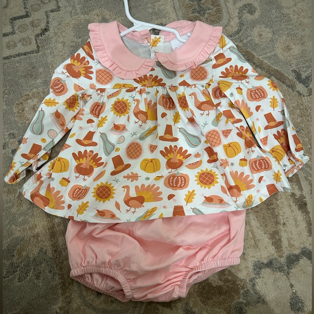 Adorable Pink and Orange Baby Outfit